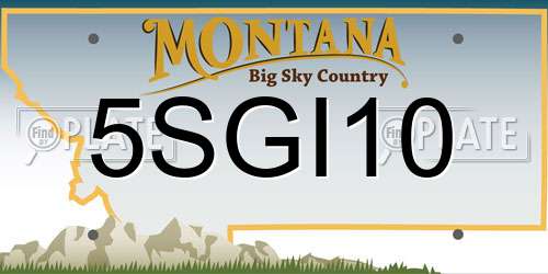 5SGI10 Montana License Plate