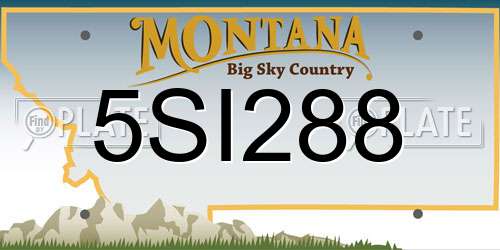 5SI288 Montana License Plate