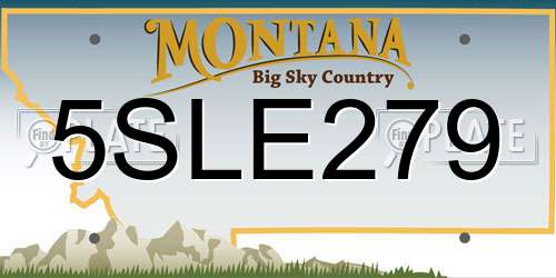 5SLE279 Montana License Plate