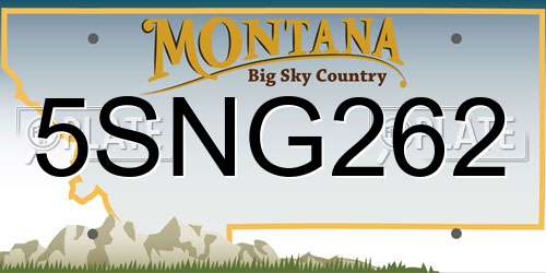 5SNG262 Montana License Plate