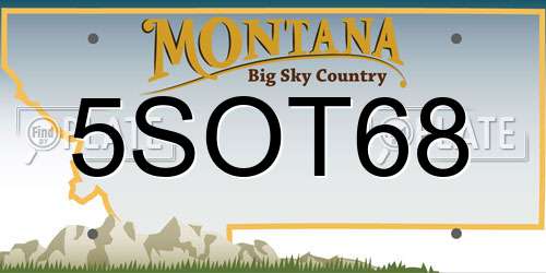 5SOT68 Montana License Plate