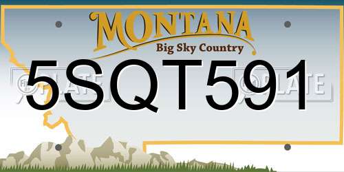 5SQT591 Montana License Plate