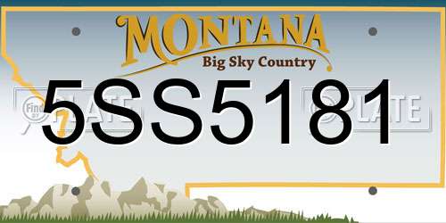 5SS5181 Montana License Plate