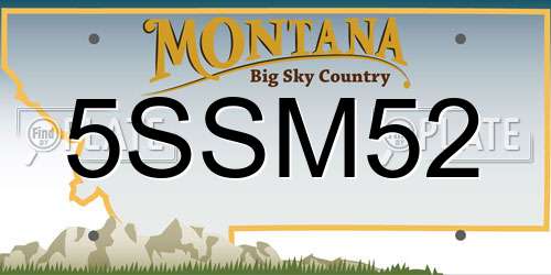 5SSM52 Montana License Plate