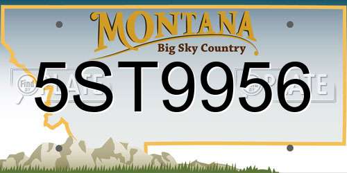 5ST9956 Montana License Plate