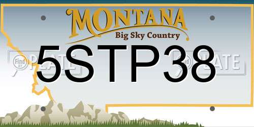 5STP38 Montana License Plate