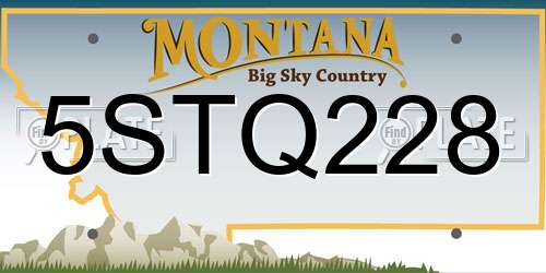 5STQ228 Montana License Plate