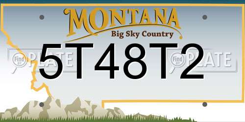 5T48T2 Montana License Plate