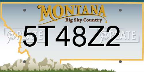 5T48Z2 Montana License Plate