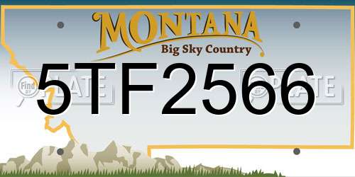 5TF2566 Montana License Plate