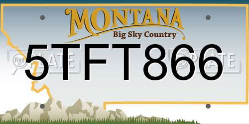 5TFT866 Montana License Plate