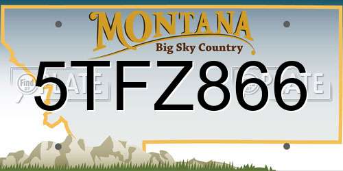 5TFZ866 Montana License Plate