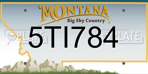 5TI784 Montana License Plate