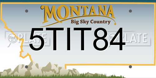 5TIT84 Montana License Plate