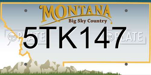 5TK147 Montana License Plate