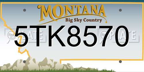 5TK8570 Montana License Plate