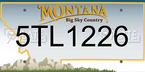 5TL1226 Montana License Plate