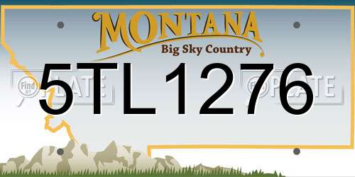 5TL1276 Montana License Plate
