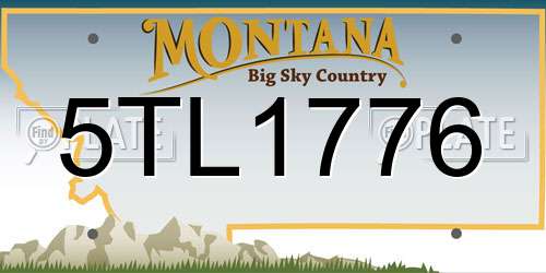 5TL1776 Montana License Plate