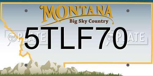5TLF70 Montana License Plate