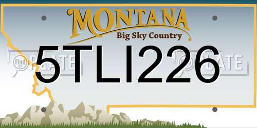 5TLI226 Montana License Plate