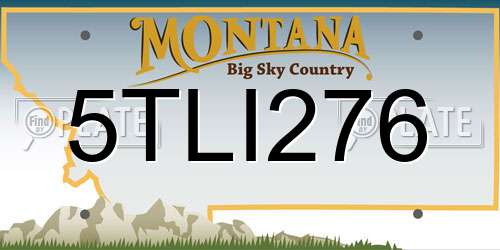 5TLI276 Montana License Plate