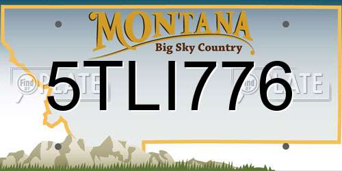 5TLI776 Montana License Plate
