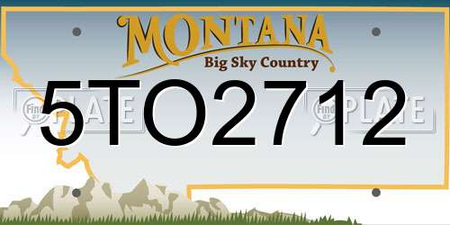 5TO2712 Montana License Plate
