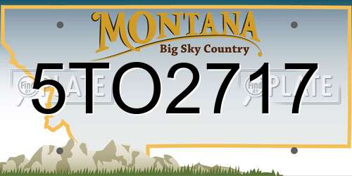 5TO2717 Montana License Plate
