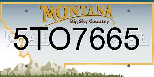 5TO7665 Montana License Plate