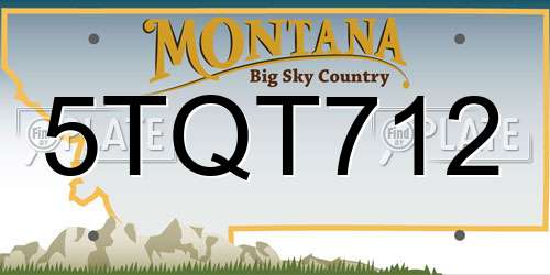 5TQT712 Montana License Plate
