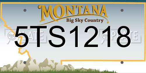 5TS1218 Montana License Plate