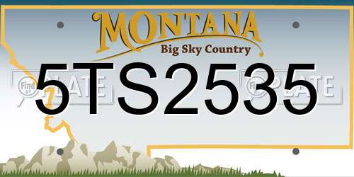 5TS2535 Montana License Plate