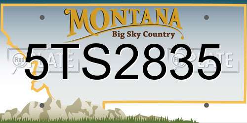 5TS2835 Montana License Plate