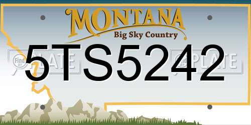 5TS5242 Montana License Plate