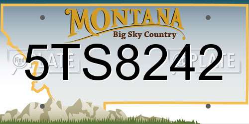 5TS8242 Montana License Plate