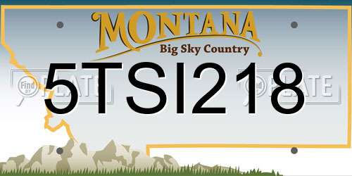 5TSI218 Montana License Plate
