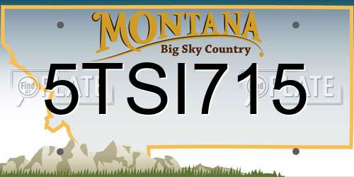 5TSI715 Montana License Plate