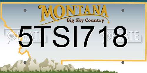5TSI718 Montana License Plate