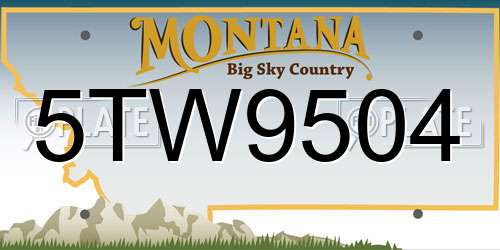 5TW9504 Montana License Plate