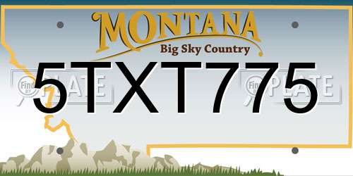 5TXT775 Montana License Plate
