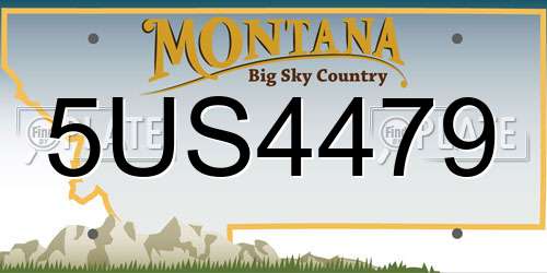 5US4479 Montana License Plate