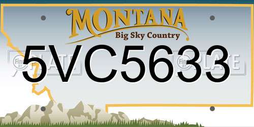 5VC5633 Montana License Plate