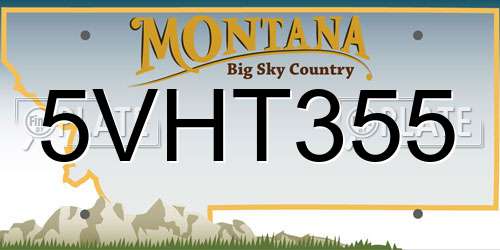 5VHT355 Montana License Plate