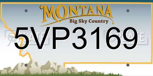 5VP3169 Montana License Plate