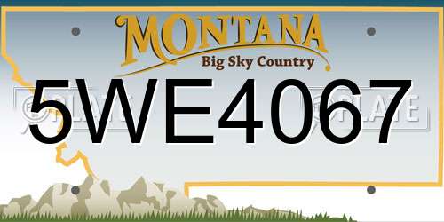 5WE4067 Montana License Plate