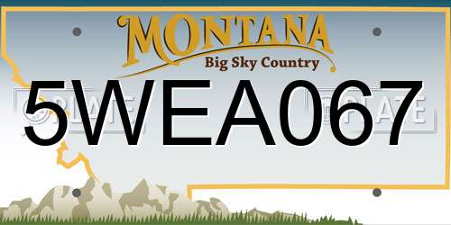 5WEA067 Montana License Plate