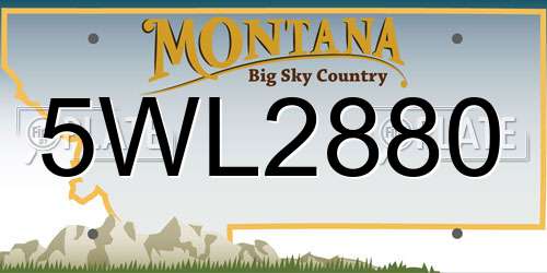 5WL2880 Montana License Plate