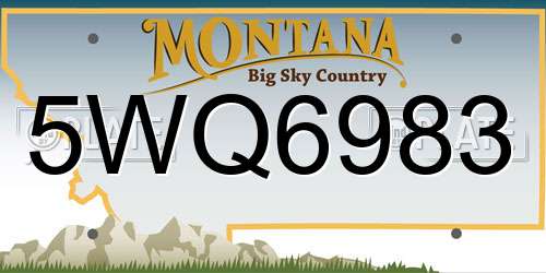 5WQ6983 Montana License Plate