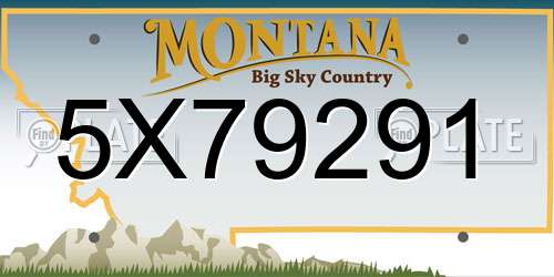 5X79291 Montana License Plate